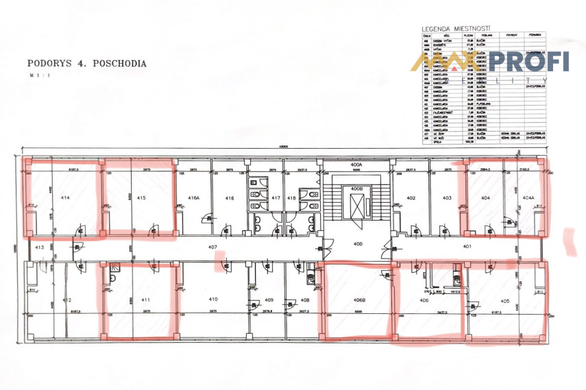 Prenájom, komerčné, kancelárske priestory, rôzne rozlohy miestností, Martin - širšie centrum