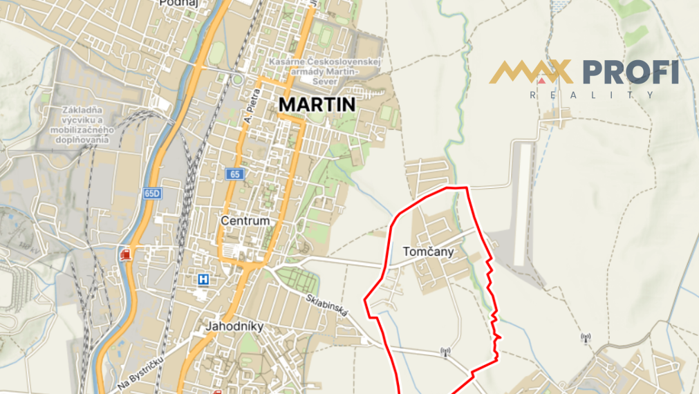 Na predaj pozemok, Martin, časť Tomčany – 14000m2