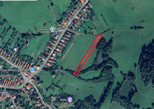 Na predaj pozemok, Podhradie, Martin